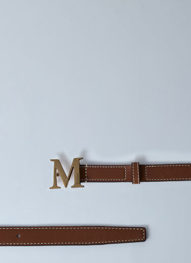 Max Mara Logo Plaque Belt Brown max0260019