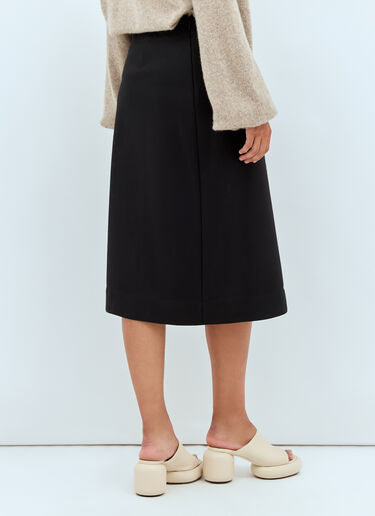 Wool Midi Skirt Jil Sander Wool Midi Skirt Black jil0257009
