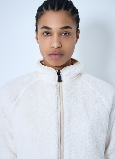 Moncler Grenoble Fluffy Zip-Up Cardigan White mog0259008