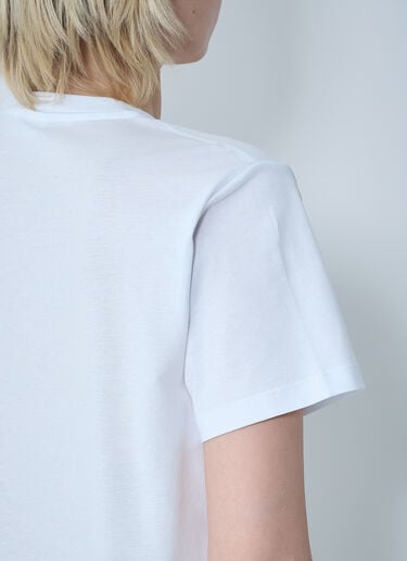 GANNI Logo Motif T-Shirt White gan0261002