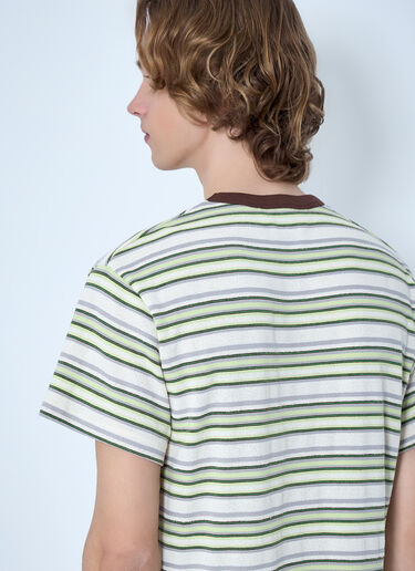 Brain Dead Looped Stripe T-Shirt Green bra0164005