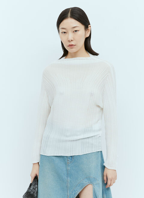 Issey Miyake Pleated Long Sleeve Top Black ism0255003