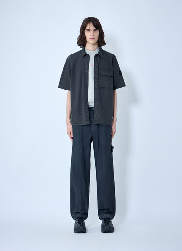 Short-Sleeve Cotton Shirt Stone Island Short-Sleeve Cotton Shirt Black sto0164048