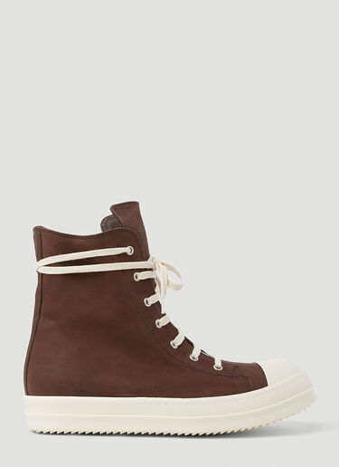 Rick Owens 高帮皮革运动鞋 棕色 ric0153023