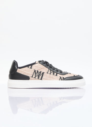 Max Mara Jacquard Raffia-Effect Sneakers Beige max0256040