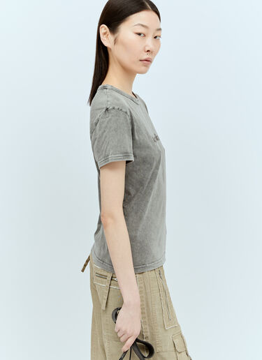 Acne Studios 模糊徽标 T 恤 灰色 acn0256035
