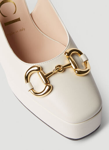 Gucci Horsebit High Heel Shoes Cream guc0251168