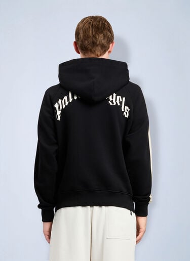 Palm Angels Back Curved Logo Track Hoodie Black pma0164073