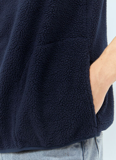 Nate Logo-Applique Shell-Trimmed Fleece Gilet A.P.C. Nate Logo-Applique Shell-Trimmed Fleece Gilet Blue apc0157013