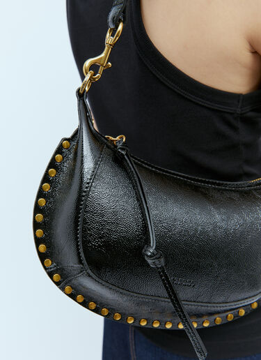 Oskan Moon Leather Shoulder Bag Isabel Marant Oskan Moon Leather Shoulder Bag Black ibm0253038