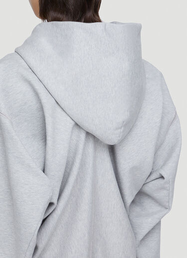 Maison Margiela Zip-Up Hooded Sweatshirt Grey mla0244005