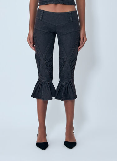 Miss Sixty x KNWLS Cropped Flared Jeans Black msk0263011