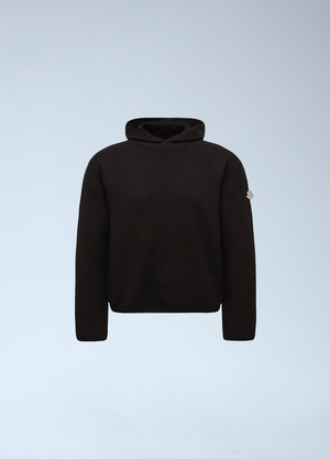 Moncler + Jil Sander Felted Wool Hooded Sweater Black mjl0162006