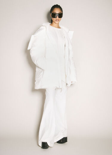 Moncler x Rick Owens Hooded Cyclopic Coat White mcs0358007