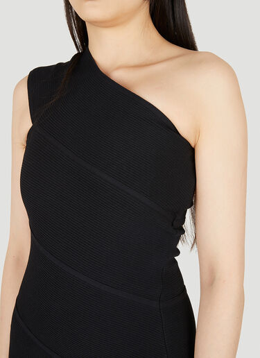 Bottega Veneta Flat Rib Spiral Dress Black bov0248056