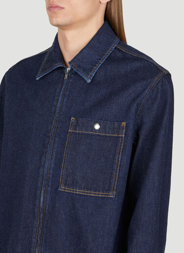 Lanvin Zipped Denim Overshirt Navy lnv0153006