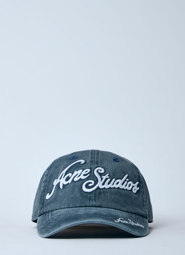 Acne Studios Logo Motif Baseball Cap Blue acn0159028