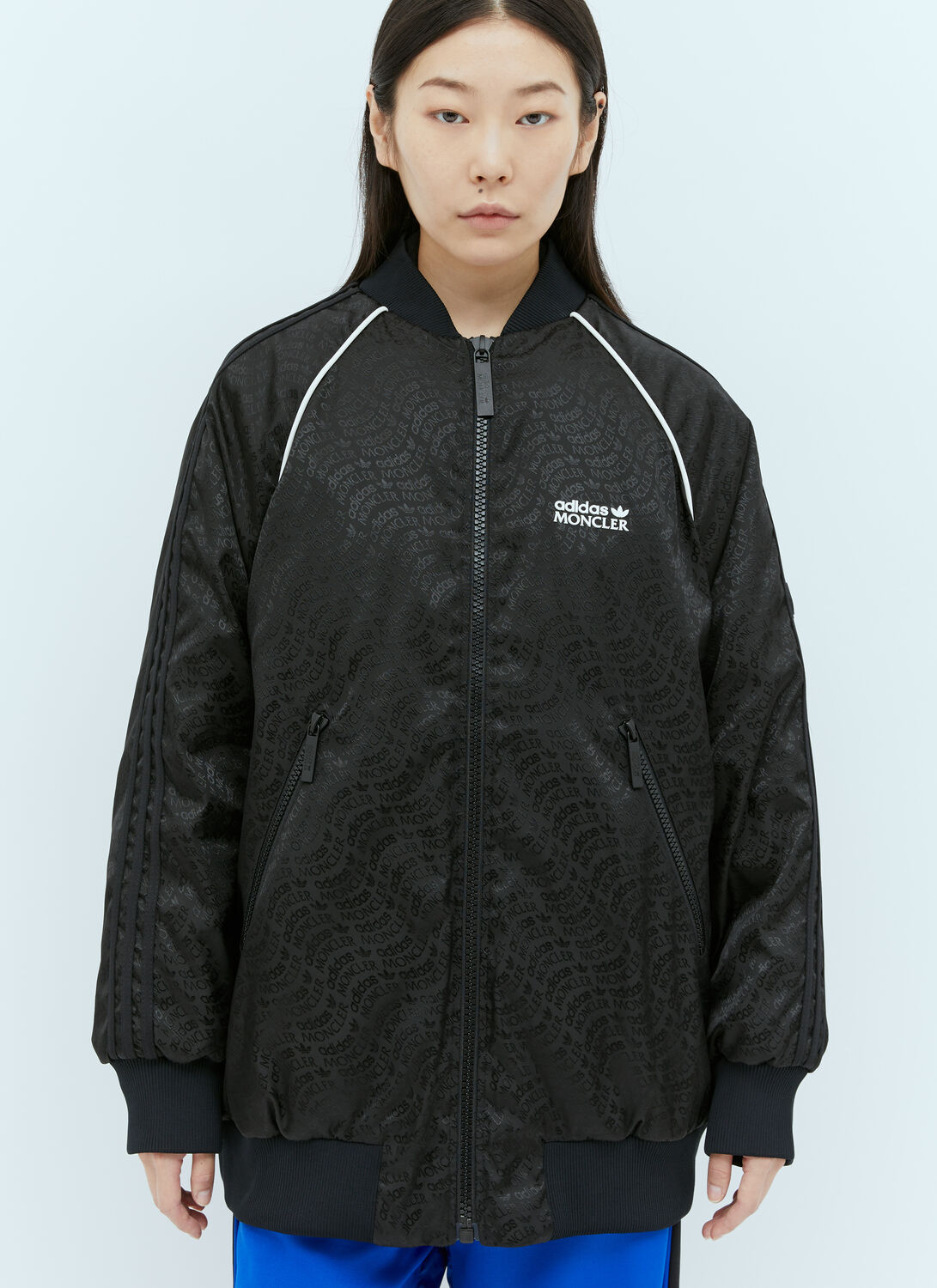 Shop Moncler X Adidas Originals Seelos Bomber Jacket In Black