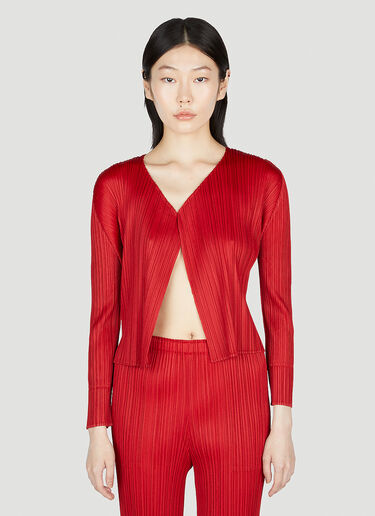 Pleats Please Issey Miyake Pleated Open Top Red plp0253008