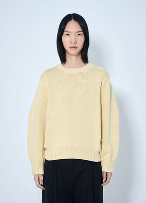 Toteme Oversized Crew Knit Yellow tot0265004