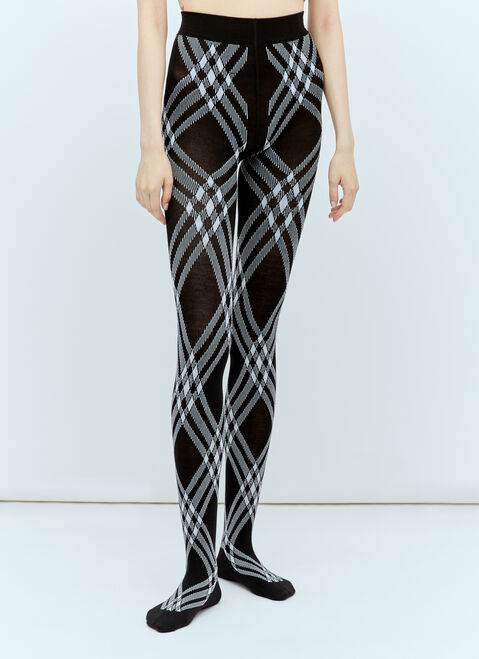 Y-3 Check Wool Blend Tights White yyy0356030