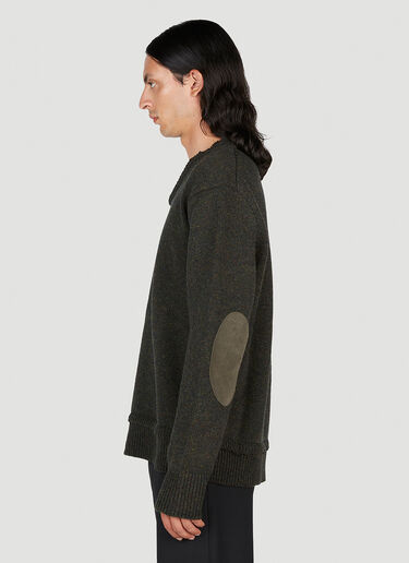 Maison Margiela Elbow Patch Sweater Green mla0153015