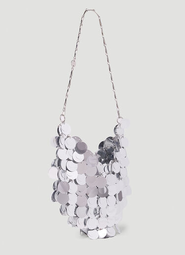 Rabanne Sparkle Hobo Shoulder Bag Silver pac0254019