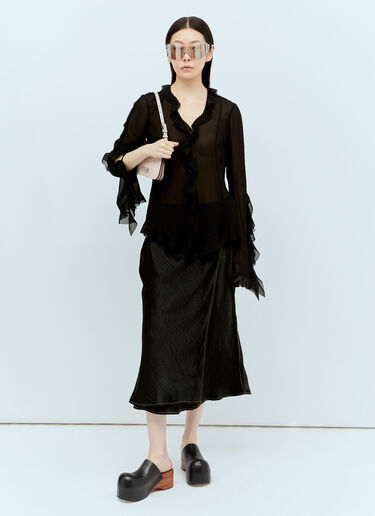Acne Studios 러플 블라우스 블랙 acn0255009
