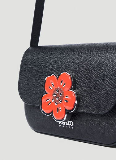 Kenzo Boke Flower Leather Shoulder Bag Black knz0253022