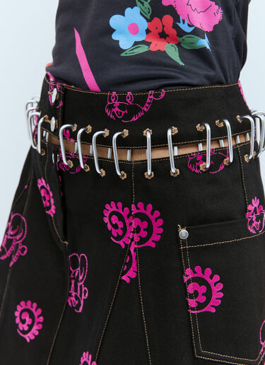 Nosebutter Flocked Skirt Chopova Lowena Nosebutter Flocked Skirt Black cho0254007