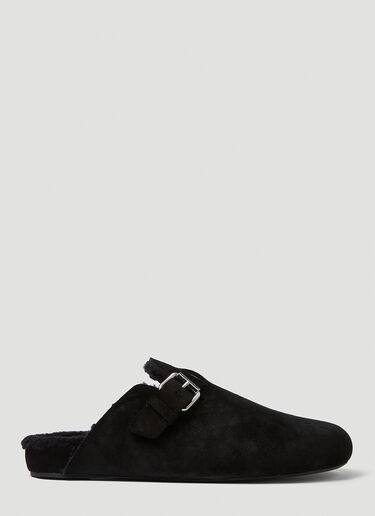 Isabel Marant Mirvinh Shearling Mules Black isb0149016