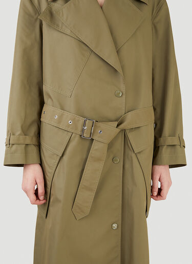 Burberry Oversized Trench Coat Green bur0245003