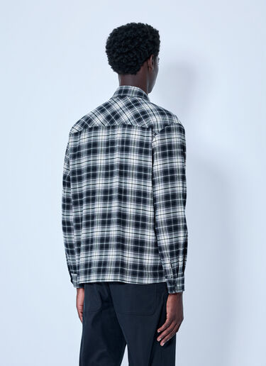 LN-CC® - Moncler: Check Patterned Cotton Shirt - Black Moncler Check Patterned Cotton Shirt Black mon0166015