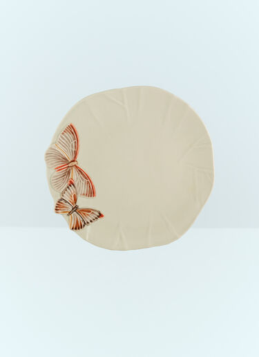 Bordallo Pinheiro Set Of Four Cloudy Butterflies Dinner Plates Cream wps0691267