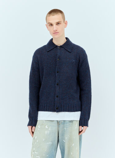 Acne Studios Polo Wool Cardigan Blue acn0155017