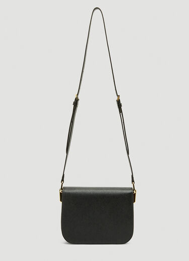 Prada Saffiano Emblème Shoulder Bag Black pra0243069