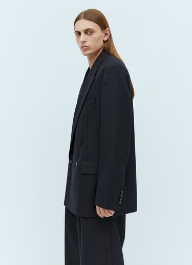 Dries Van Noten Wool Double-Breasted Blazer Black dvn0154008