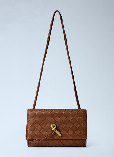 LN-CC® - Bottega Veneta: Andiamo Slim Pouch On Strap - Brown Bottega Veneta Andiamo Slim Pouch On Strap Brown bov0265042