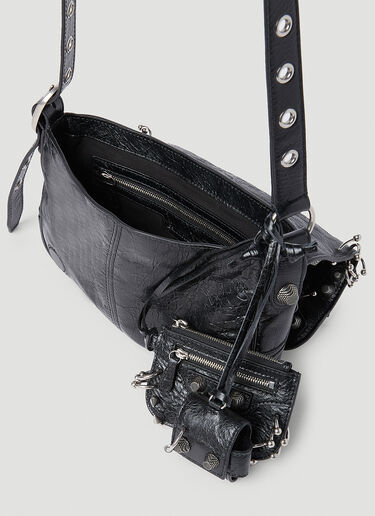 Balenciaga Le Cagole Piercing Crossbody Bag Black bal0152070
