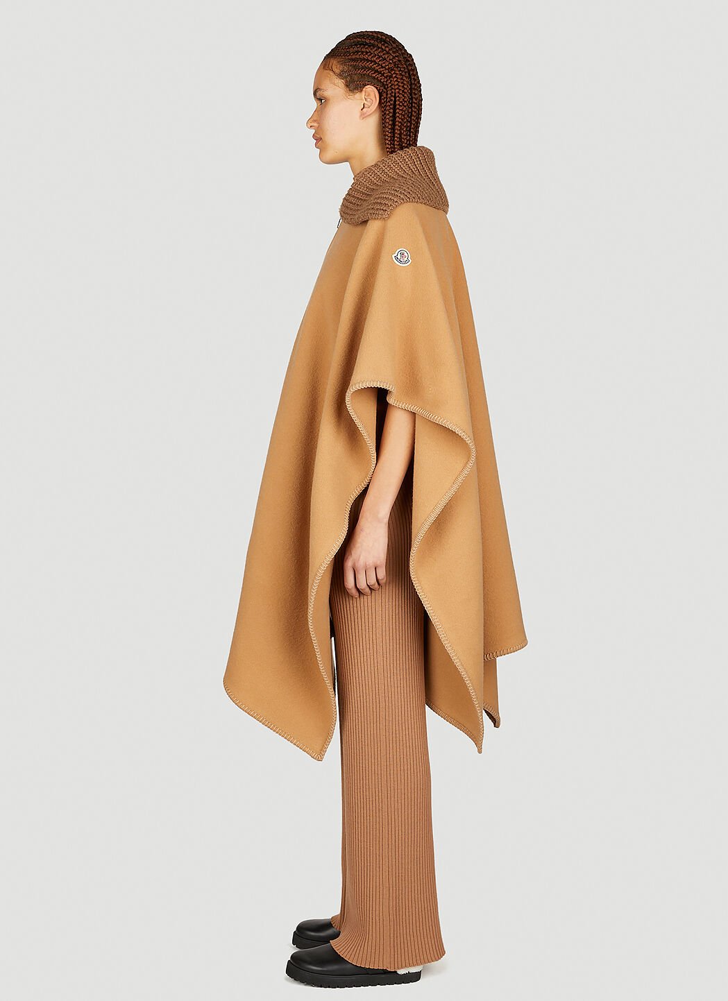 Moncler Women s Wool Felt Cape in Beige LN CC