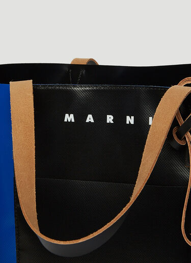 Marni トライベッカ ノースサウス ショッピングトートバッグ ブルー mni0149039