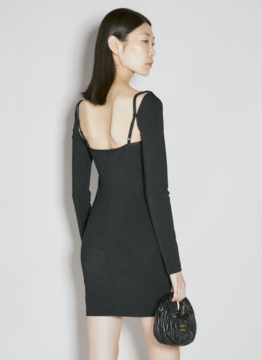 Alexander Wang Long Sleeve Mini Dress Black awg0254004