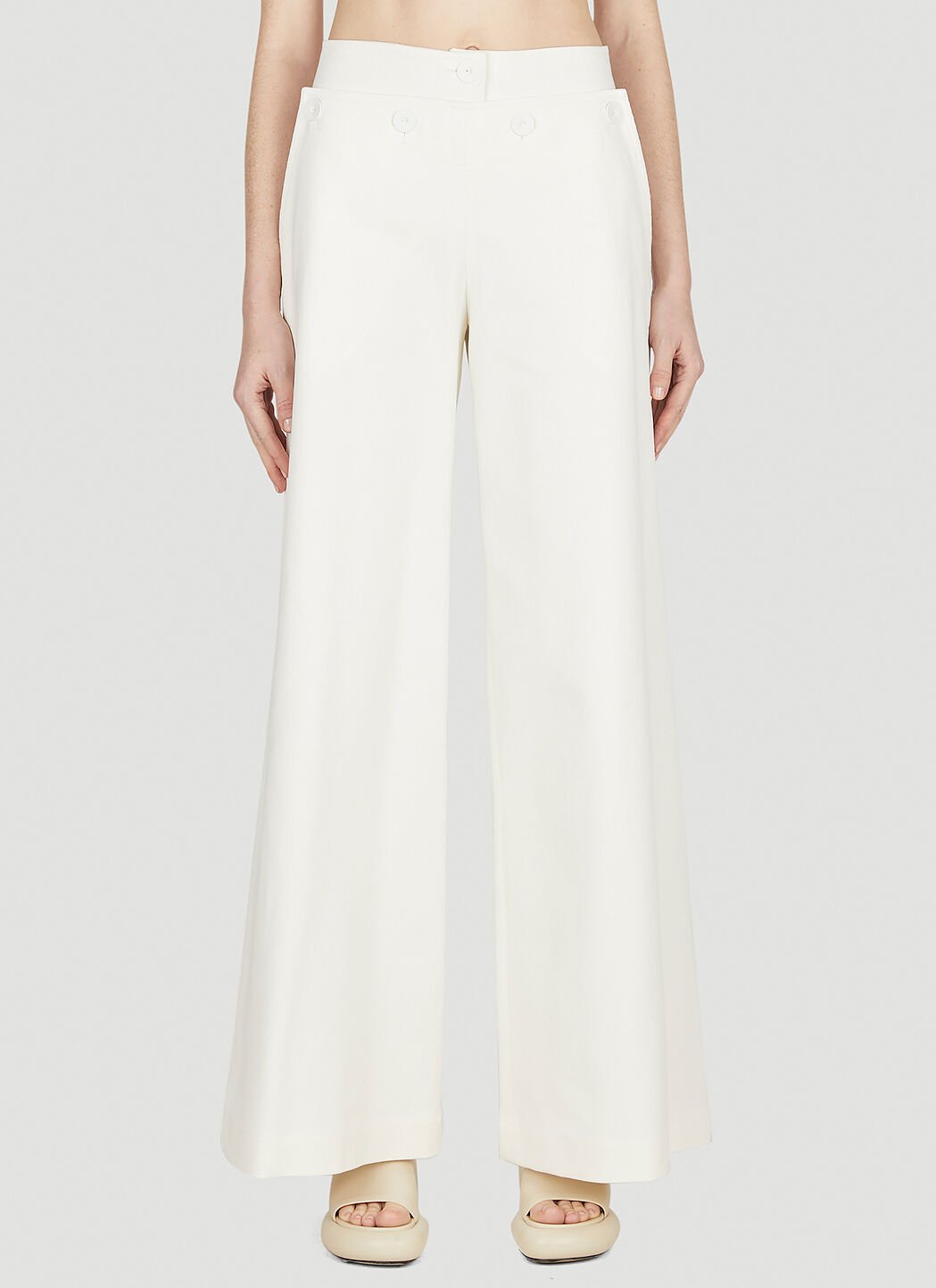 Max Mara Women s Lampara Pants in White LN CC