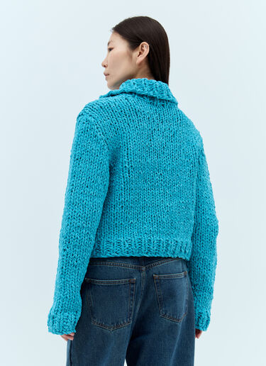 JW Anderson Chenille Cardigan Blue jwa0257012