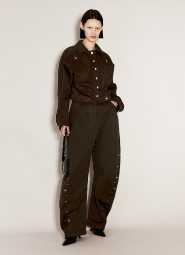 Kiko Kostadinov Apollinaire Cropped Jacket Brown kko0256003