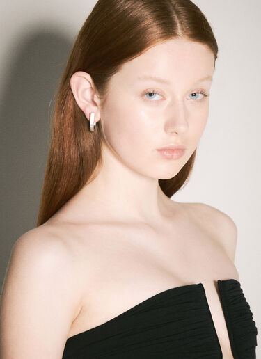 Rick Owens D-Ring Earring Silver ric0257022