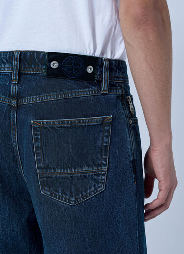 Stone Island Five-Pocket Wide-Leg Denim Jeans Blue sto0165110