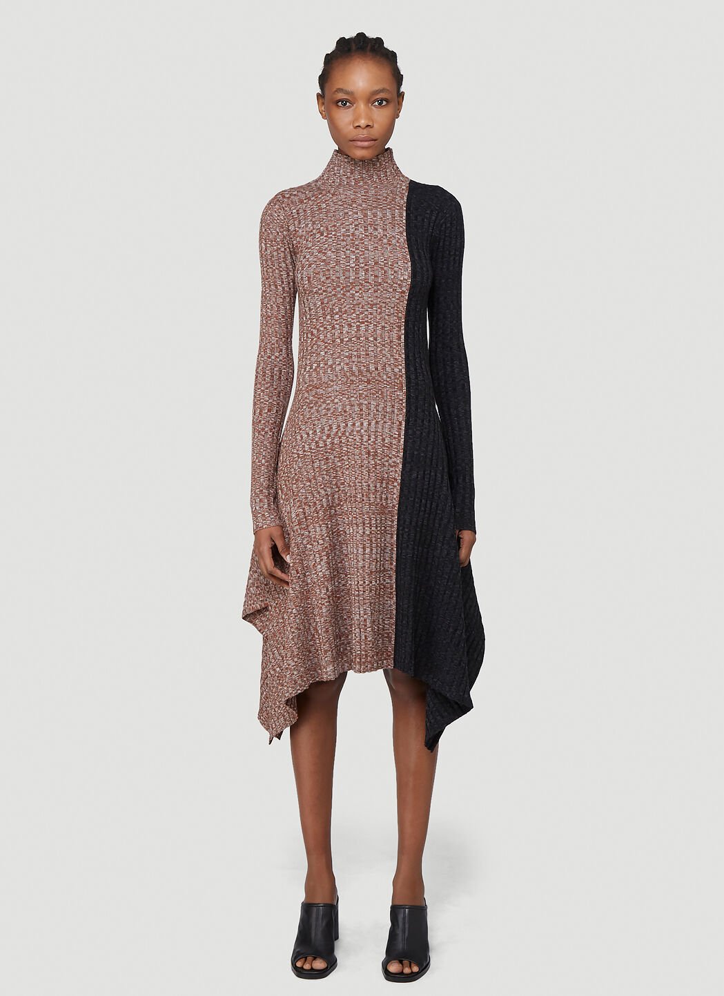 Asymmetric deals knit dress
