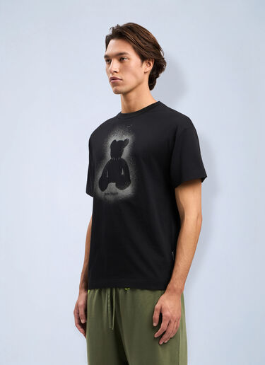 LN-CC® - Palm Angels: Spray Bear T-Shirt - Black Palm Angels Spray Bear T-Shirt Black pma0164108