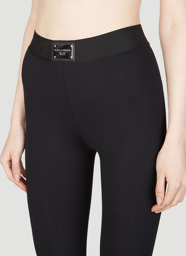 Dolce & Gabbana Logo Plaque Leggings Black dol0253012